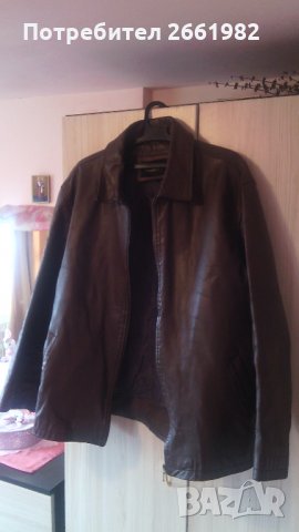 Мъжко кафяво кожено яке - Лутер - естествена кожа, снимка 3 - Якета - 28753978