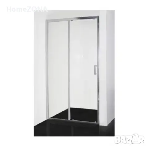 Параван за баня ELITE R, 160-180х190 см, прозрачно стъкло, хром, снимка 2 - Паравани - 49371235