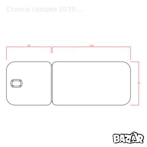 Спа кушетка Delto 190 x 70 x 75 см, снимка 3 - Кушетки - 43955070