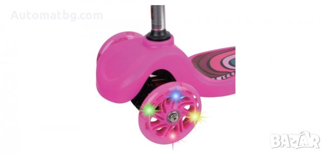 Тротинетка - триколка за момиче Fuchsia с LED колела , снимка 2 - Скутери и тротинетки - 32903931