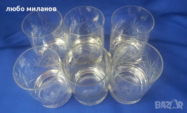 Кристални чаши за концентрат, ръчна гравюра 6 бр, снимка 3 - Чаши - 38577017