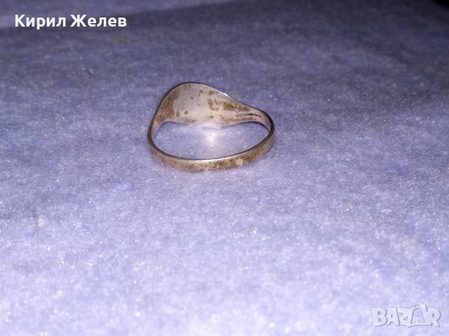 СТАР АРИСТОКРАТИЧЕН АР ДЕКО ЕМАЙЛИРАН СРЕБЪРЕН ПРЪСТЕН с Буква N ВИСОКА ПРОБА СРЕБРО 29596, снимка 13 - Антикварни и старинни предмети - 39471314