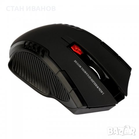 Геймърска безжична мишка с 6 бутона / 2.4GHz Wireless Gaming Optical Mouse, Черна, снимка 4 - Клавиатури и мишки - 36874419