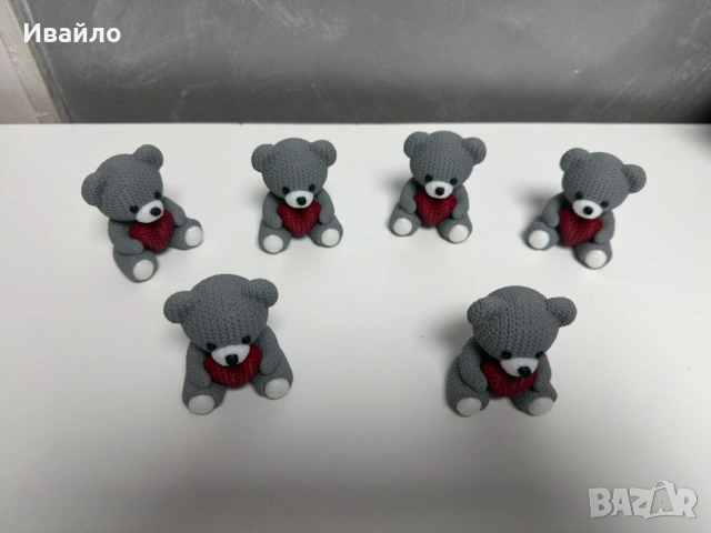 Плетено плюшено мече за Свети Валентин 3d принт., снимка 3 - Подаръци за жени - 53412413