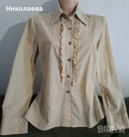 Кафяво елегантно сако NEXT+бежова риза, снимка 5 - Сака - 38321694