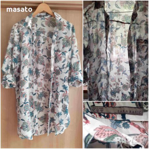 ZARA - риза на цветя, снимка 1