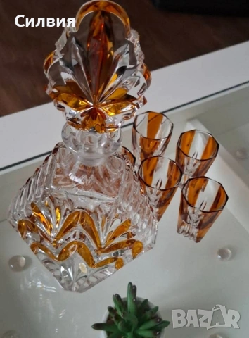 Винтидж кристален сервиз , снимка 4 - Антикварни и старинни предмети - 53584479