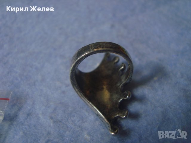 СТАР КРАСИВ ПОСРЕБРЕН АРТ ДЕКО СТИЛ МЕДЕН ПРЪСТЕН 27184, снимка 16 - Пръстени - 36870549