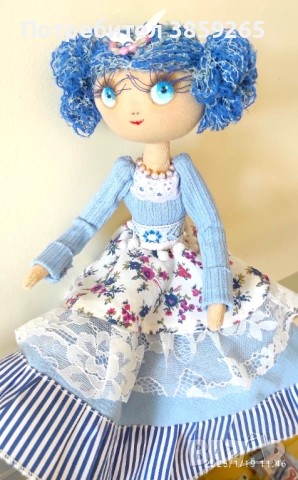 Кукла София. Текстилна мека кукла. ръчна изработка, снимка 10 - Кукли - 52816918