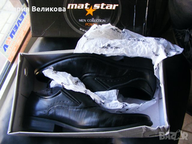 Мъжки обувки , №41 Mat Star , черни, снимка 2 - Официални обувки - 28795389
