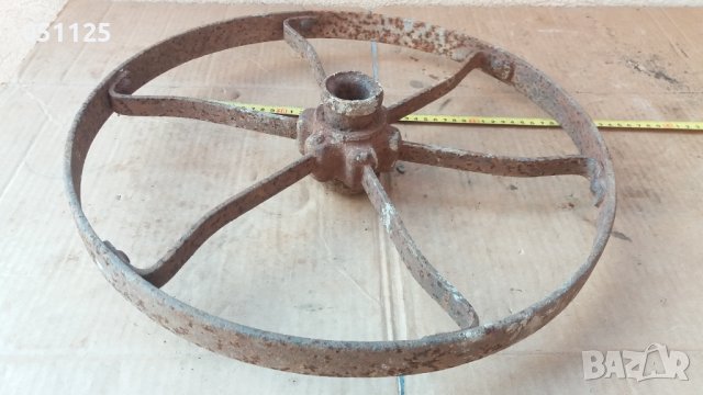 масивно метално ковавано възрожденско колело от каруца, файтон, снимка 14 - Антикварни и старинни предмети - 39259910