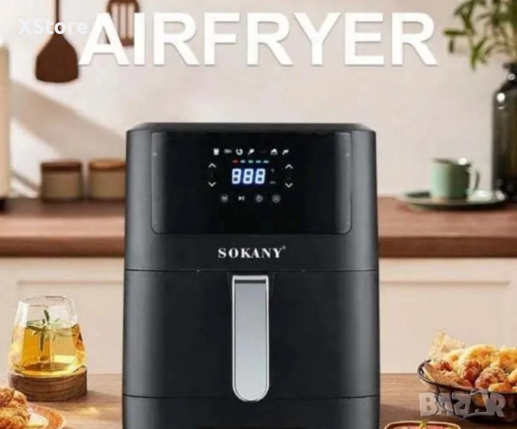 Фритюрник с горещ въздух Sokany SK-ZG-8043, 8л., 2000W, снимка 2 - Фритюрници - 52437316