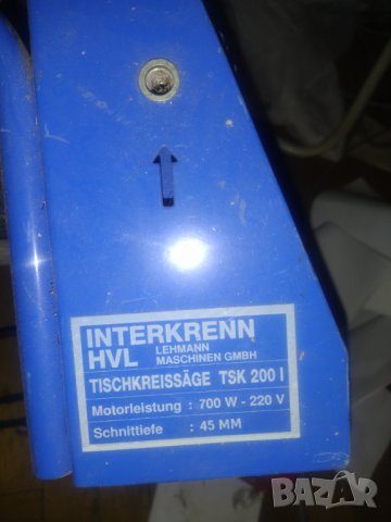 ЦИРКУЛЯР-ПЛОТ НАСТОЛЕН INTERKRENN LEHMANN MASCHINEN GMBH , снимка 1