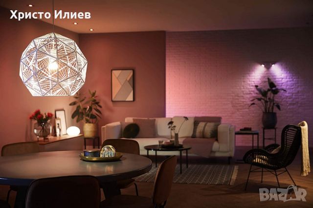 Philips Hue Стартов Комплект 2 LED Крушки RGB E27 9W Bridge Рутер, снимка 4 - Крушки - 36434570