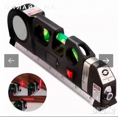 Лазерен нивелир с ролетка и линия, снимка 5 - Други инструменти - 37914800