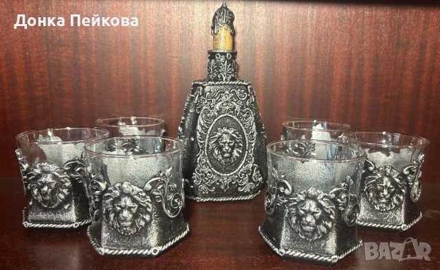 Сервиз за уиски от 7 части ръчна изработка , снимка 7 - Декорация за дома - 43618320
