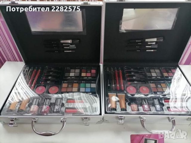 Голям метален куфар с гримове с немско качество. По голям от лаптоп , снимка 2 - Подаръци за жени - 35029425