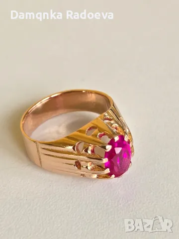 СССР златен пръстен проба 583 14 карата, снимка 2 - Пръстени - 49783569