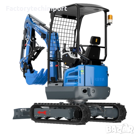 Мини багер RIPPA R18 PRO – KUBOTA (3 цилиндъра) | 1.8т. | 2.42 м копаене | навес |, снимка 6 - Индустриална техника - 52720089