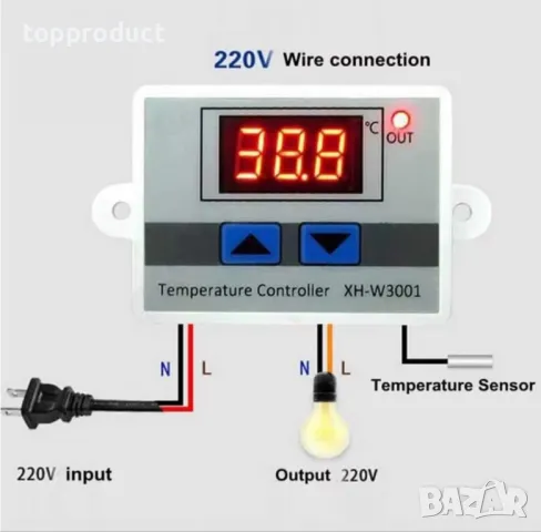 Терморегулатор, термостат, термореле, термоконтролер W3001, снимка 2 - Друга електроника - 48423282