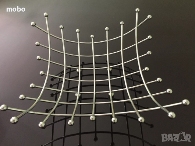 Фруктиера - нова , цвят- сребрист, с крачета., снимка 1