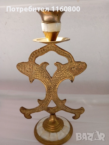 Свещник риби, снимка 2 - Декорация за дома - 51654048