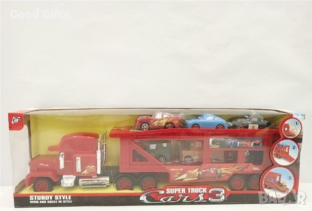 Детски автовоз Маккуин с колички