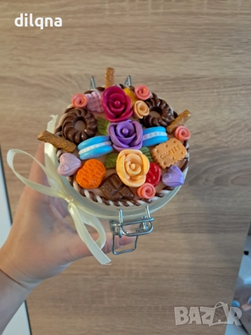 Чаши и буркани с декорация от полимерна глина, снимка 5 - Аксесоари за кухня - 52195518