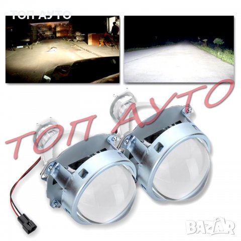 Биксенонови Лупи За Вграждане На Рефлекторен Фар Двойна Светлина 3'' Инча, снимка 3 - Аксесоари и консумативи - 37142319