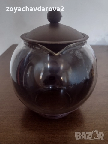 СТЪКЛЕНА КАНА ЗА ЧАЙ, снимка 3 - Аксесоари за кухня - 52430526