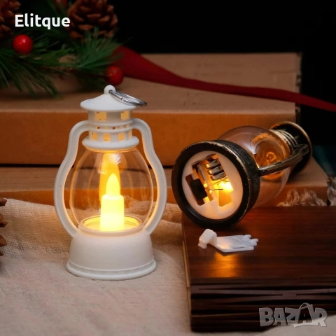 Мини ретро фенер – LED лампа-свещ с безопасна реалистична светлина, снимка 5 - Декорация за дома - 52851198