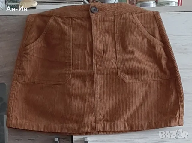 Поличка от едро рипсено кадифеDENIM CO, снимка 3 - Поли - 49210474