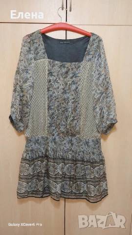 Рокля ZARA.100% коприна. размер L. , снимка 10 - Рокли - 50897903