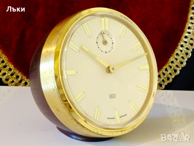 Механичен часовник,будилник Baduf. , снимка 2 - Антикварни и старинни предмети - 52171883