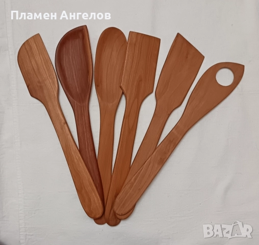 Дървена кутия със шест броя бъркалки, снимка 7 - Прибори за хранене, готвене и сервиране - 52923041