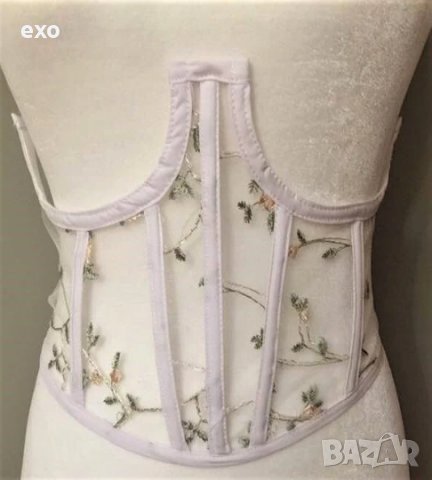 Ефектен корсет, Флорален корсет, Корсет бродерия, снимка 3 - Корсети, бюстиета, топове - 39855932