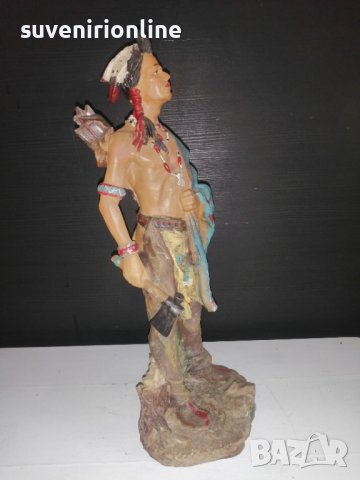Декоративна статуетка индианец , снимка 2 - Статуетки - 40191958