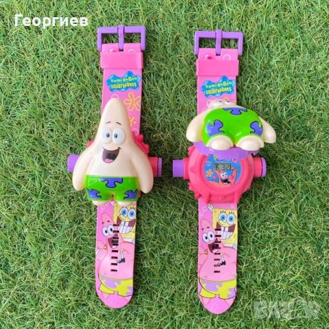 Детски часовник проектор Спонджбоб Патрик Звездата SpongeBob, снимка 3 - Образователни игри - 52895303