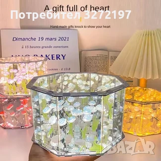 Ръчно изработена 3-Д LED нощна лампа с Рози,Направи си сам домашен декор, снимка 15 - Други стоки за дома - 50496446