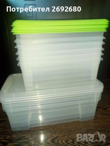 Нови комплекти прозрачни кутии за съхранение/цени в описанието , снимка 11 - Кутии за съхранение - 46415247