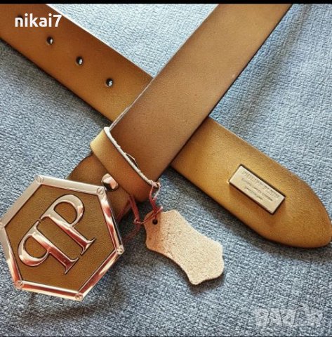 мъжки колан от естествена кожа с метална катарама Philip Pleinn, снимка 4 - Колани - 27996121