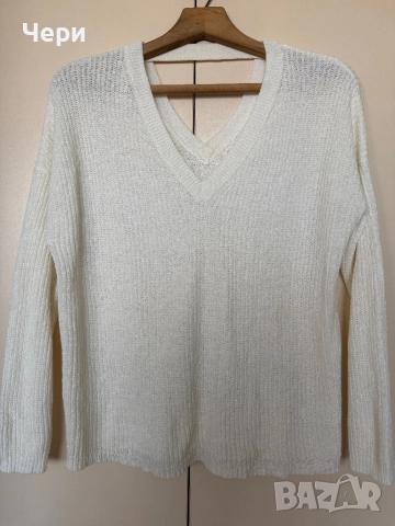 Дамски пуловер бял