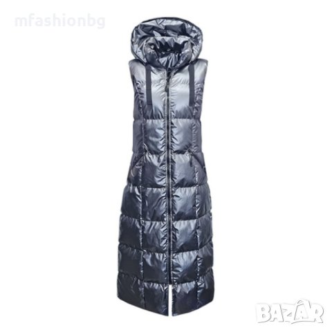 Дамски дълги елеци City Angels Jeans с качулка, снимка 5 - Елеци - 40742232