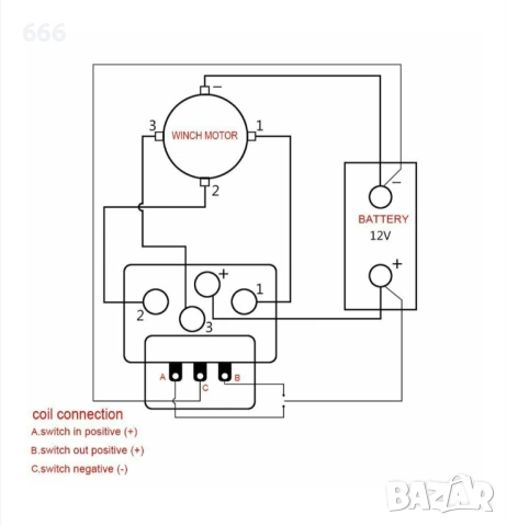 Лебедка соленоидно реле 12V 500A 10x8.7x5.5cm, за ATV UTV, снимка 2 - Друга електроника - 53460123