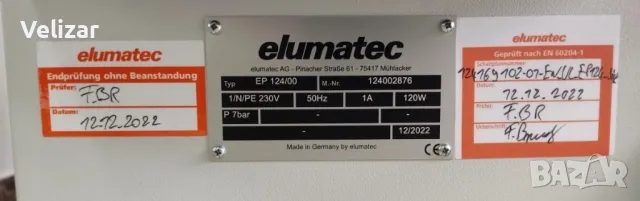 Ъглонабивна машина Elumatec EP 124 Германия, снимка 11 - Други машини и части - 49839977