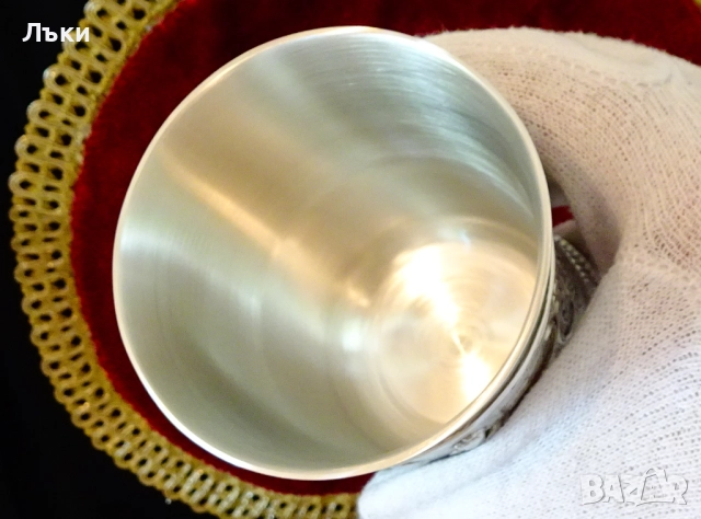 Чаша от калай 200 мл.,серия Lindenwirtin,любовна песен. , снимка 2 - Антикварни и старинни предмети - 51590859