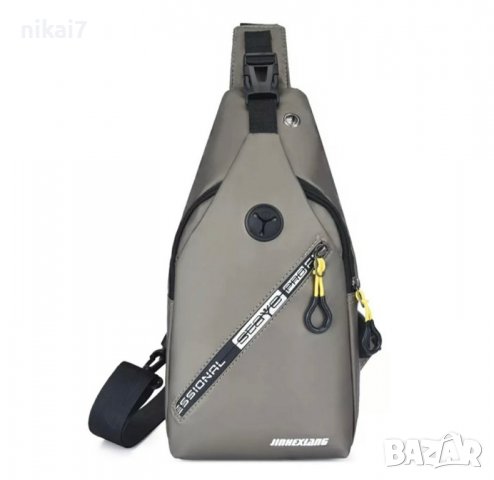 мъжка чанта паласка непромокаема функционална 3 джоба с цип, снимка 6 - Чанти - 37646983