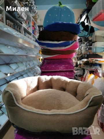 легло овал микрофибър - светло кафяво