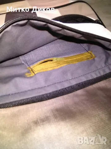 Бежова чанта естествена кожа 3 цвята като нова 28х21см, снимка 11 - Чанти - 49964179