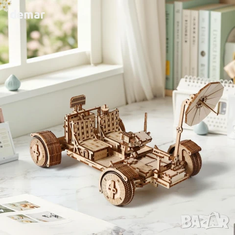 3D пъзел comfoyar Lunar Rover, дървен модел за сглобяване, снимка 2 - Пъзели - 51272048